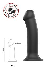 Купить Черный фаллос на присоске Silicone Bendable Dildo XL - 20 см. в Москве.