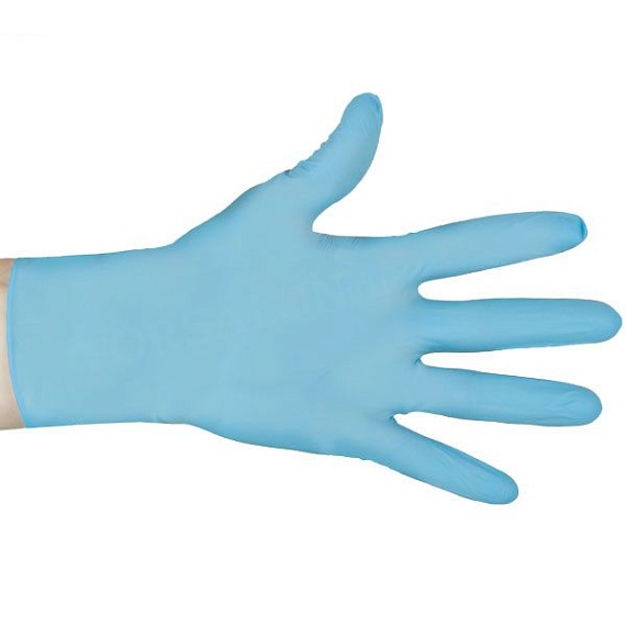 Купить Голубые нитриловые перчатки Klever размера M - 100 шт.(50 пар) в Москве.