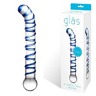 Купить Изогнутый стеклянный фаллос G-Spot Glass Dildo - 17 см. в Москве.