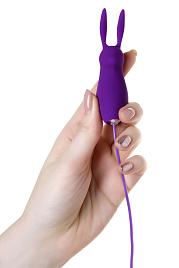 Купить Фиолетовое виброяйцо с пультом управления A-Toys Bunny, работающее от USB в Москве.