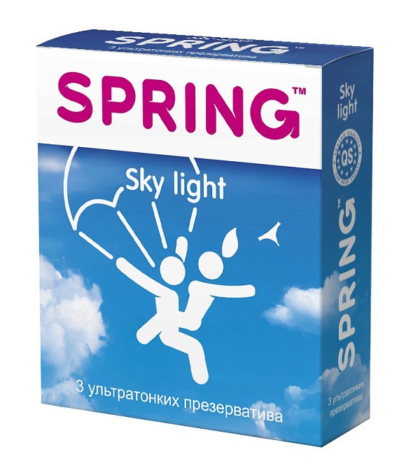 Купить Ультратонкие презервативы SPRING SKY LIGHT - 3 шт. в Москве.