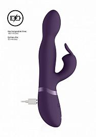 Купить Фиолетовый вибромассажер-кролик Niva - 21,5 см. в Москве.