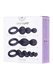 Купить Набор анальных плагов Satisfyer, чёрный, 13,5/13,5/14см в Москве.