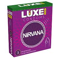 Купить Презервативы с увеличенным количеством смазки LUXE Royal Nirvana - 3 шт. в Москве.