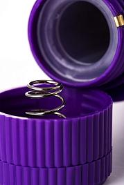 Купить Фиолетовый вибратор с шишечками - 17 см. в Москве.