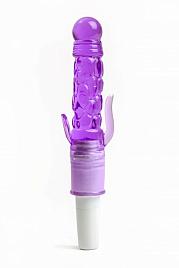 Купить Фиолетовый вибратор с дополнительными отростками - 21 см. в Москве.