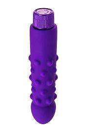 Купить Фиолетовый вибратор с шишечками - 17 см. в Москве.