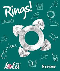 Купить Прозрачное эрекционное кольцо Rings Screw в Москве.
