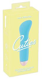 Купить Голубой мини-вибратор Cuties Mini - 12,9 см. в Москве.