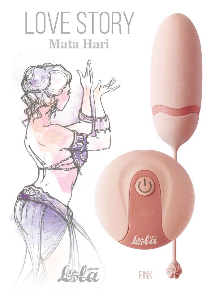 Купить Нежно-розовое виброяйцо Mata Hari с пультом ДУ в Москве.