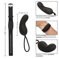 Купить Черное виброяйцо с браслетом-пультом Wristband Remote Curve в Москве.