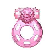 Купить Розовое эрекционное кольцо с вибрацией Pink Bear в Москве.
