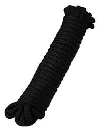 Купить Черная текстильная веревка для бондажа - 1 м. в Москве.