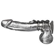 Купить Хомут на пенис из трех металлических колец и кольца для привязи 3 RING GATES OF HELL в Москве.