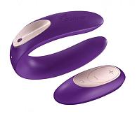 Купить Фиолетовый вибратор для пар Partner Plus Remote с пультом ДУ в Москве.