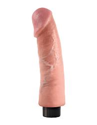 Купить Большой реалистичный вибромассажер на присоске Vibrating Cock Flesh - 24,8 см. в Москве.