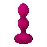 Купить Розовые анальные шарики с вибрацией и расширением Bubble Butt - 12,3 см. в Москве.