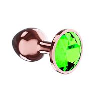 Купить Пробка цвета розового золота с лаймовым кристаллом Diamond Emerald Shine S - 7,2 см. в Москве.