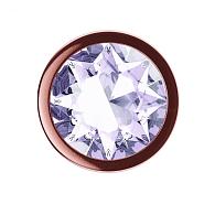 Купить Пробка цвета розового золота с прозрачным кристаллом Diamond Moonstone Shine S - 7,2 см. в Москве.