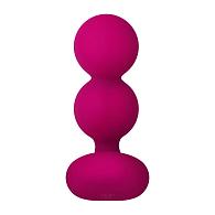 Купить Розовые анальные шарики с вибрацией и расширением Bubble Butt - 12,3 см. в Москве.