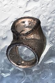 Купить Дымчатое эрекционное кольцо с фиксацией мошонки в Москве.