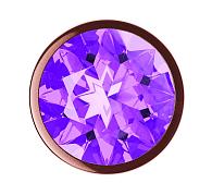 Купить Пробка цвета розового золота с фиолетовым кристаллом Diamond Amethyst Shine L - 8,3 см. в Москве.
