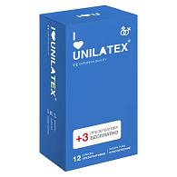Купить Классические презервативы Unilatex Natural Plain - 12 шт. + 3 шт. в подарок в Москве.