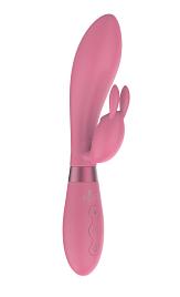 Купить Розовый вибратор-кролик Indeep Theona - 21,5 см. в Москве.