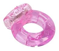Купить Толстое розовое эрекционное кольцо с вибратором в Москве.