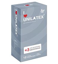 Купить Презервативы с рёбрами Unilatex Ribbed - 12 шт. + 3 шт. в подарок в Москве.